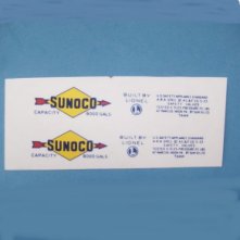  Lionel Train Part 6465-AD Sunoco Adhesive Decal Set |  New Old Stock, Reproductions, Rebuilt and Used Lionel Train Parts in stock.