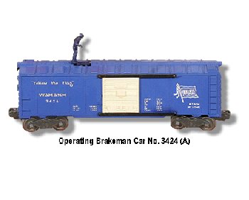 Lionel Train No. 3424 Operating Brakeman Car