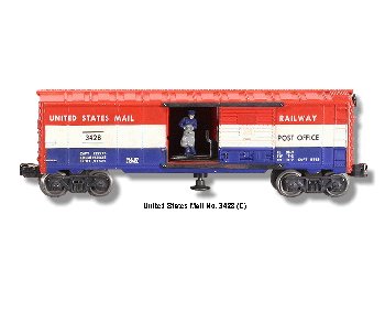 Lionel Train No. 3428 Mail Car