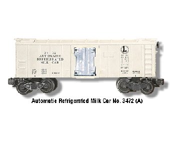 Lionel Train No. 3472 Milk Car Parts