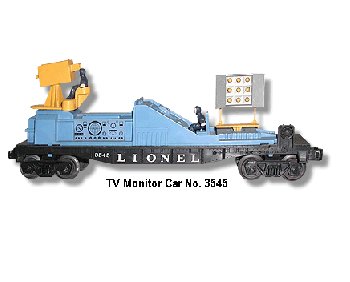 Lionel Train No. 3545 TV Monitor Car