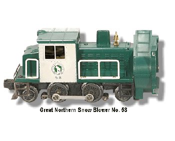 Lionel Train No. 58 Rotary Snow Plow