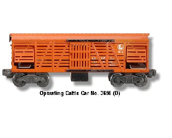 Lionel Train No. 3656 Cattle Car